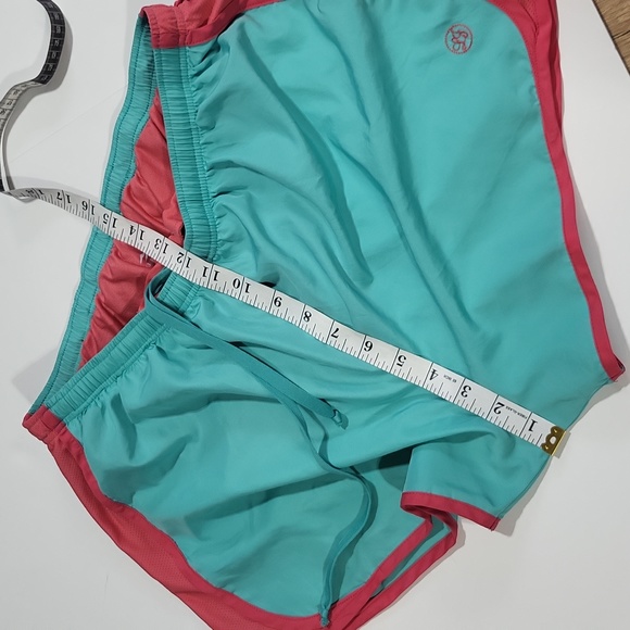 LAUREN JAMES CO Green Pink Dri Fit Athletic Shorts with Lining - Picture 13 of 13